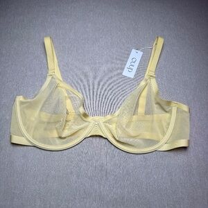 NWT Plunge Mesh Bra | 42D | Honey
